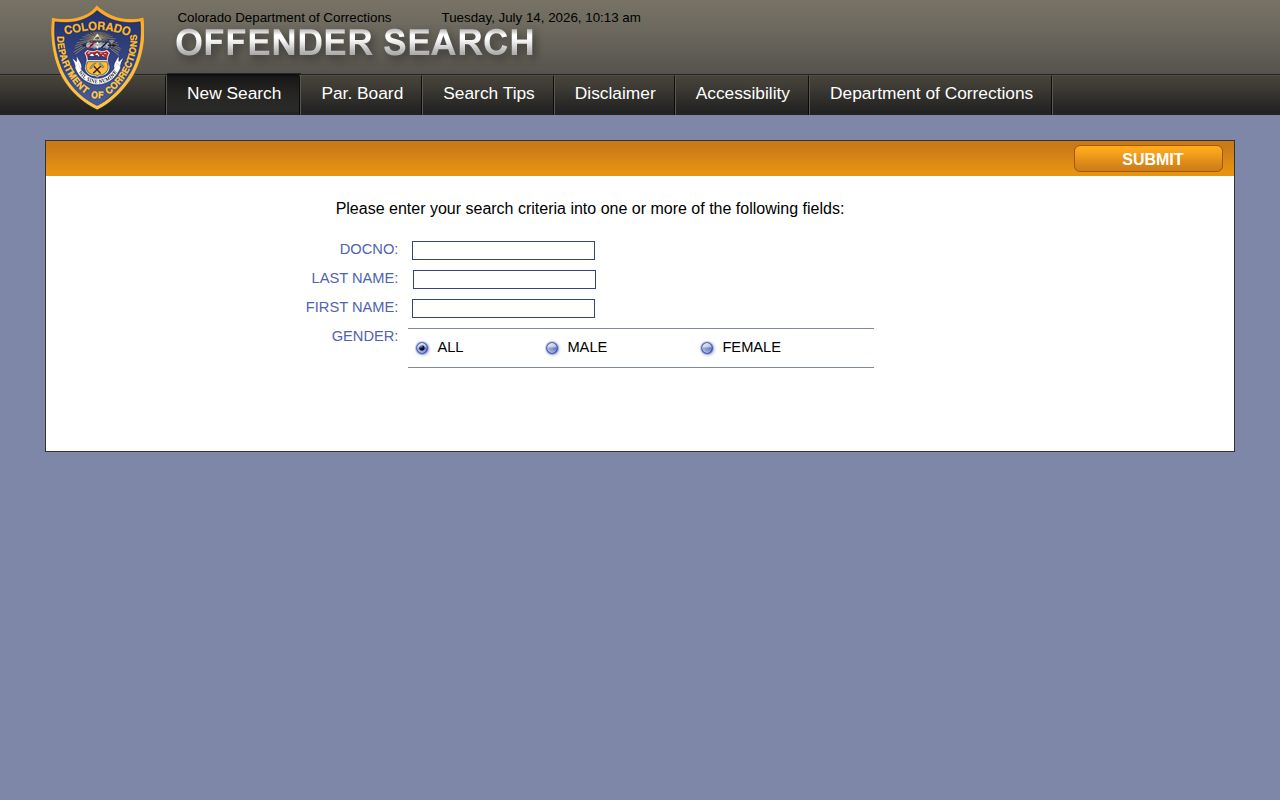 Hinsdale County released inmates CDOC offender search source